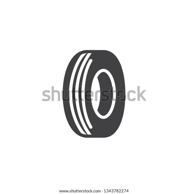 Car tire vector icon. filled flat\
sign for mobile concept and web design. Wheel tire glyph icon.\
Symbol, logo illustration. Pixel perfect vector\
graphics