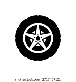 Icono de neumáticos de coche. Ilustración vectorial para el Diseño web. Aislado sobre fondo blanco.