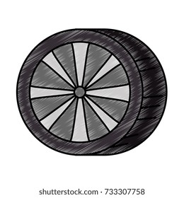 car tires isolated icon