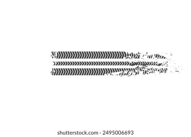 Car tires with protector tread patterns realistic monochrome isolated on white background vector illustration