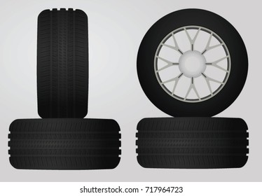 Car tires. vector illustration