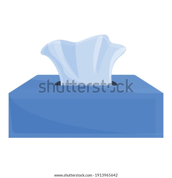 Car tissue box icon.\
Cartoon of car tissue box vector icon for web design isolated on\
white background