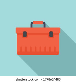 Icono del cuadro de herramientas del coche. Ilustración plana del icono vectorial de caja de herramientas de coches para diseño web