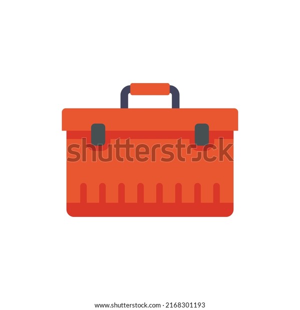 Car tool box icon. Flat\
illustration of car tool box vector icon isolated on white\
background