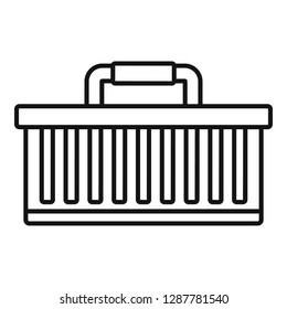 Car tool box icon. Outline car tool box vector icon for web design isolated on white background