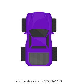 Car top view, city vehicle transport vector Illustration