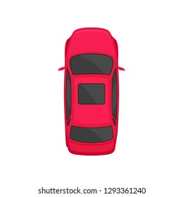 Car top view, city vehicle transport, automobile for transportation vector Illustration