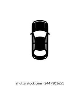 Car Top View flat vector icon. Simple solid symbol isolated on white background