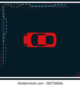 Car top view icon.