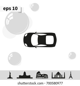 Car top view icon.
