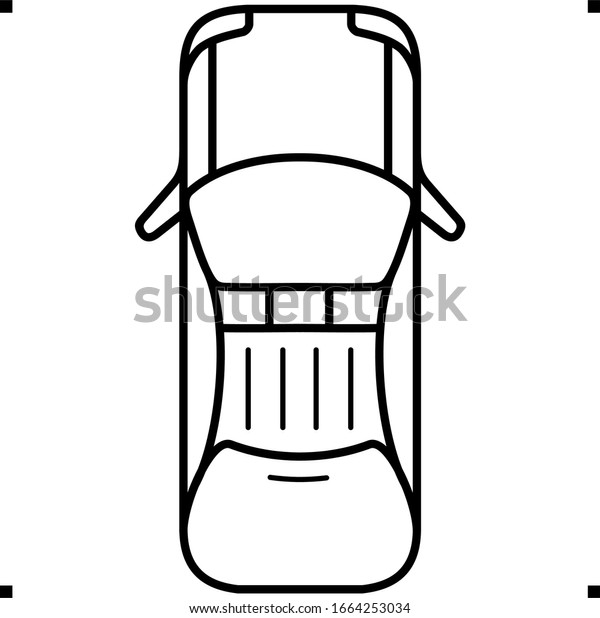 Car Top View Logo Design Outlines Stock Vector (Royalty Free ...