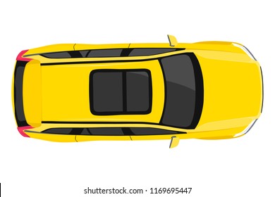 Car Top View Vector Illustration Flat Stock Vector (Royalty Free ...