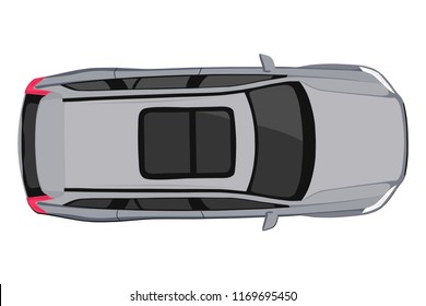 Car Top View Vector Illustration Flat Stock Vector (Royalty Free ...