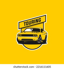 car touring vector illustration template