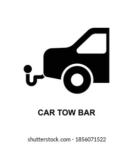 car tow bar icon isolated on white background vector illustration.