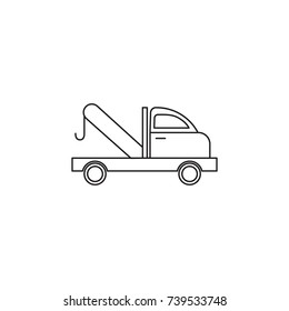 car tow service icon on white background