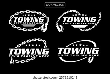 car tow truck emblems, labels and design elements,pickup truck logos, emblems and icons. Car service logotype design