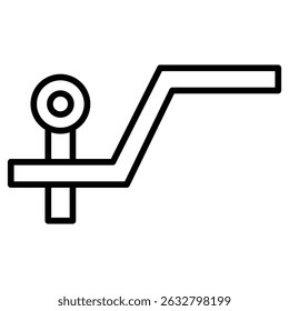 car towbar icon Black and white outline vector