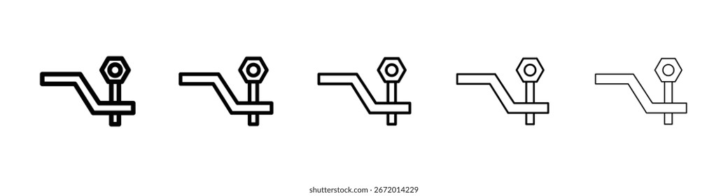 Icono de barra de remolque de coche lleno concepto de signo plano para el Diseño web.