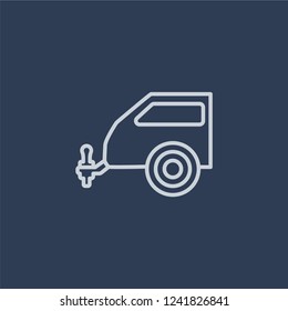 car towbar icon. car towbar linear design concept from Car parts collection. Simple element vector illustration on dark blue background.
