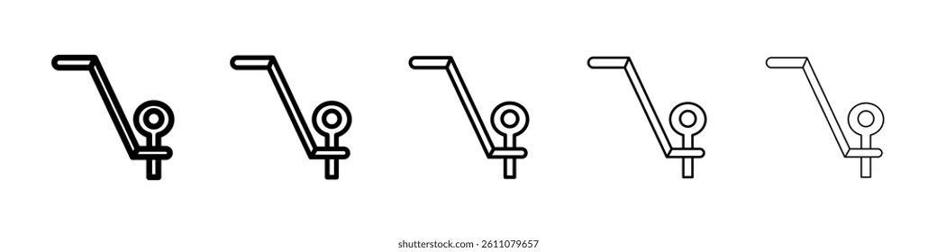 car towbar icon Symbol mark in Outline style