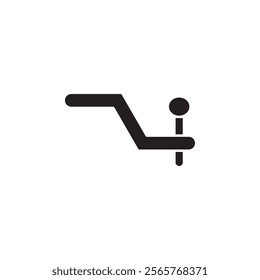 car towbar icon Vector flat thin line illustration