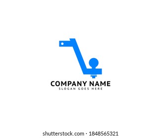 Car towbar logo vector illustration