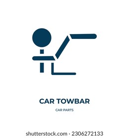 car towbar vector icon. car towbar, mechanical, safety filled icons from flat car parts concept. Isolated black glyph icon, vector illustration symbol element for web design and mobile apps