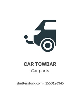 Car towbar vector icon on white background. Flat vector car towbar icon symbol sign from modern car parts collection for mobile concept and web apps design.