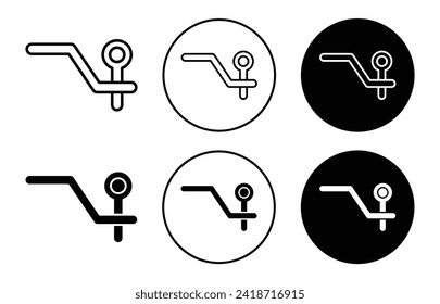 car towbar vector icon set collection. car towbar Outline flat Icon.
