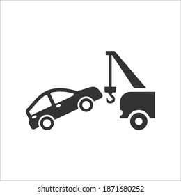 Car Towing Icon, vector graphics