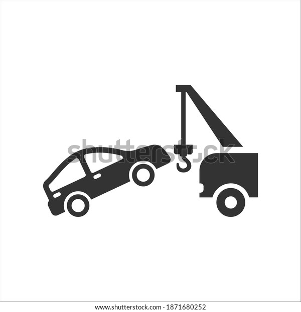 Car Towing Icon, vector\
graphics