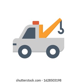 Car towing service vector icon design on white background.