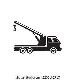 Car towing truck or crane icon vector illustration symbol design.