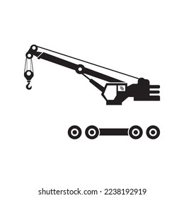 Car towing truck or crane icon vector illustration symbol design.