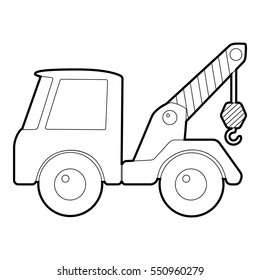 Car towing truck icon. Isometric 3d illustration of car towing truck vector icon for web