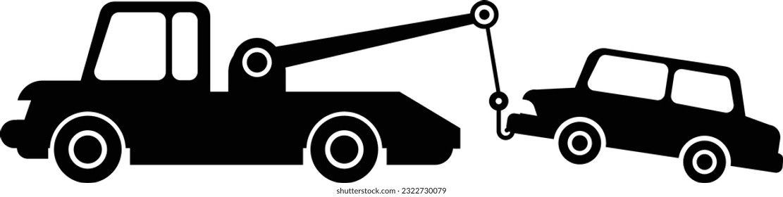 Autoschlepper-Symbol Pkw-Schleppwagen