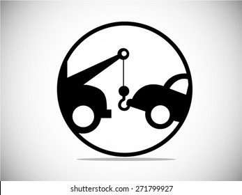 Car Towing Truck Icon. Vector Illustration