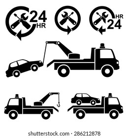 Car towing truck icon.vector