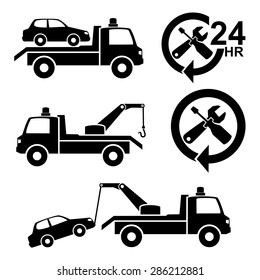 Car towing truck icon.vector