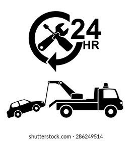 Car Towing Truck Icon.vector