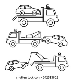 Car towing truck icon.vector
