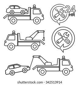 Car towing truck icon.vector