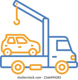 Car Towing vector icon. Can be used for printing, mobile and web applications.
