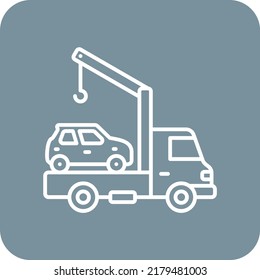 Car Towing vector icon. Can be used for printing, mobile and web applications.