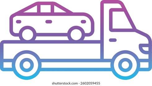 Car Towing vector icon. Can be used for printing, mobile and web applications.