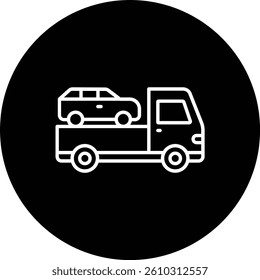 Car Towing vector icon. Can be used for printing, mobile and web applications.