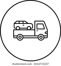 Car Towing vector icon. Can be used for printing, mobile and web applications.