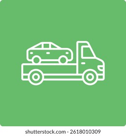 Icono de Vector de remolque de automóviles. Se puede utilizar para aplicaciones de impresión, móviles y de Web.