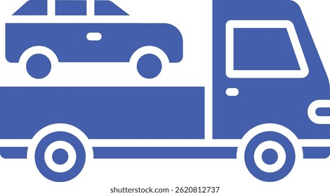 Icono de Vector de remolque de automóviles. Se puede utilizar para aplicaciones de impresión, móviles y de Web.